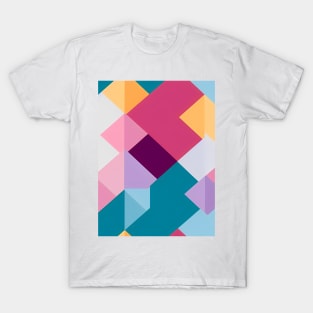 Abstract Geometric Pattern, pastel color scheme T-Shirt